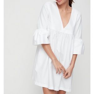 Sunday Best white dress bell-sleeve